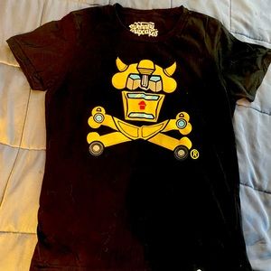 Johnny Cupcakes Bumblebee black t shirt limited edition ladies large